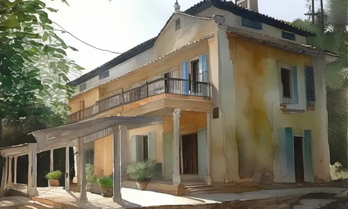 Neumannova vila – akvarel