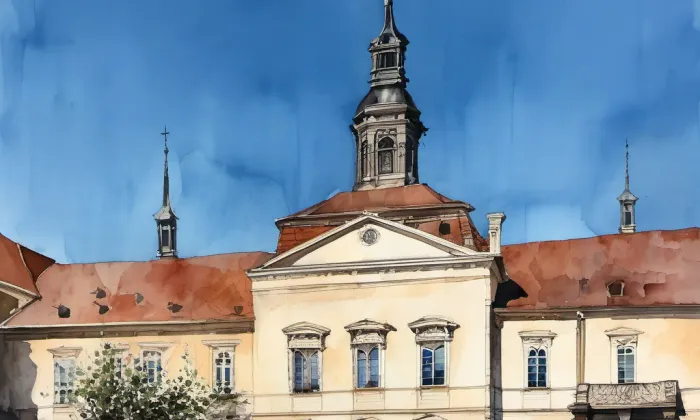 Nová radnice (Brno) – akvarel