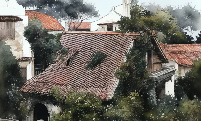 Obereignerova vila – akvarel