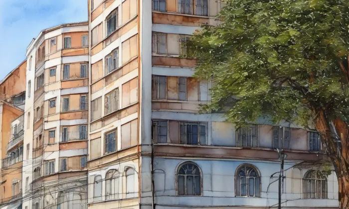 palác Morava – akvarel