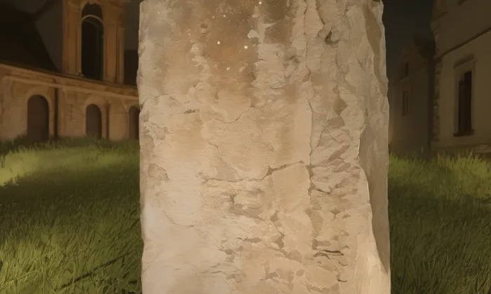 Pamětní kámen (Padochov) – noc