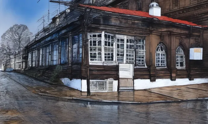 Restaurace Vltava – akvarel