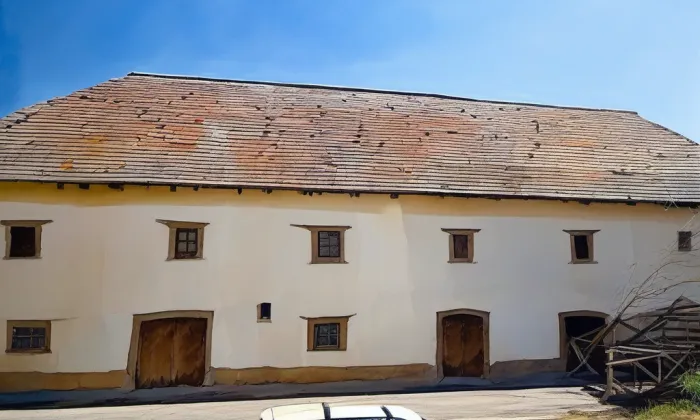 Sýpka u dubečské tvrze – akvarel