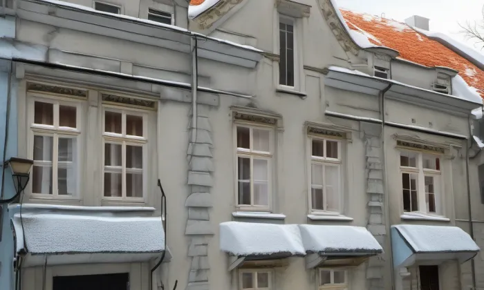sladovna v Žatci – zima