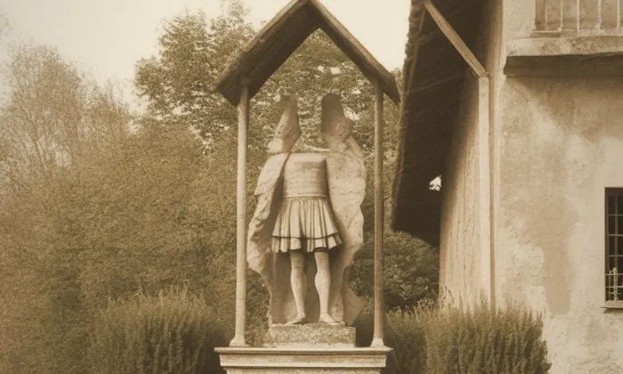 Socha svatého Floriána (Martinov) – historická rekonstrukce