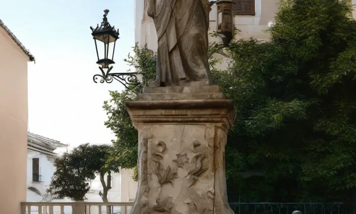 Socha svatého Patrika – noc