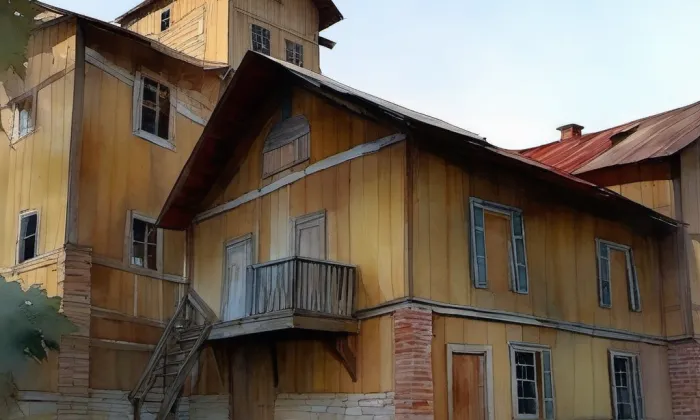 Usedlost Žežulka – akvarel