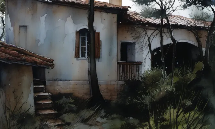 Vila čp. 880 – akvarel