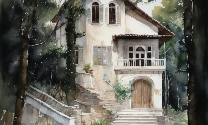 Vila Tiché údolí 124 – akvarel