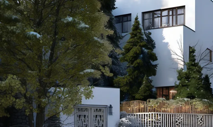 Vila Velvarská 1951/3 – zima