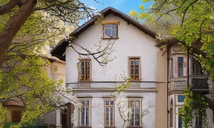 Zátkova vila (Libníč) – jaro