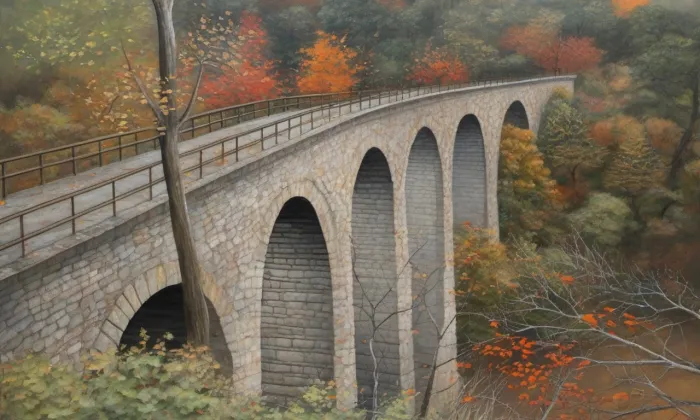 Žampašský most – podzim