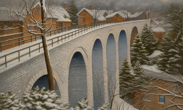 Žampašský most – zima