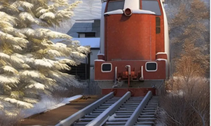 železniční trať Tanvald–Harrachov – zima