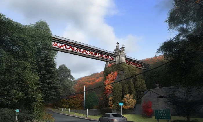 železniční viadukt Hrob-Mlýny – podzim