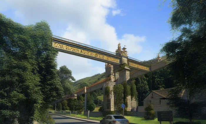 železniční viadukt Hrob-Mlýny – iluminace