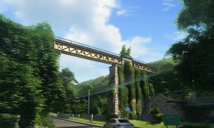 železniční viadukt Hrob-Mlýny – léto