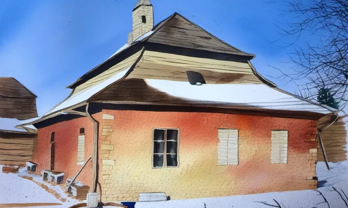 Červený Dvůr (Hradec Králové) – akvarel