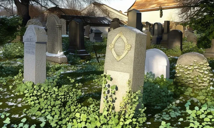 Židovský hřbitov v Byšicích – zima
