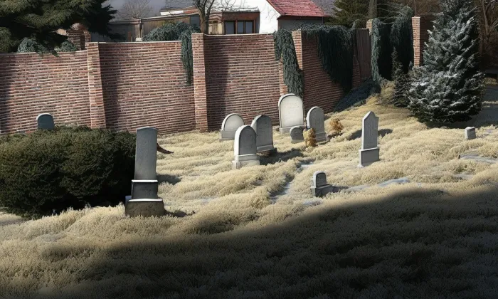 Židovský hřbitov v Bzenci – zima