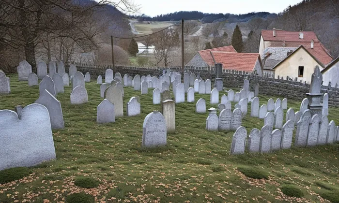 Židovský hřbitov v Rabí – noc