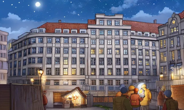 Škodův palác – noc