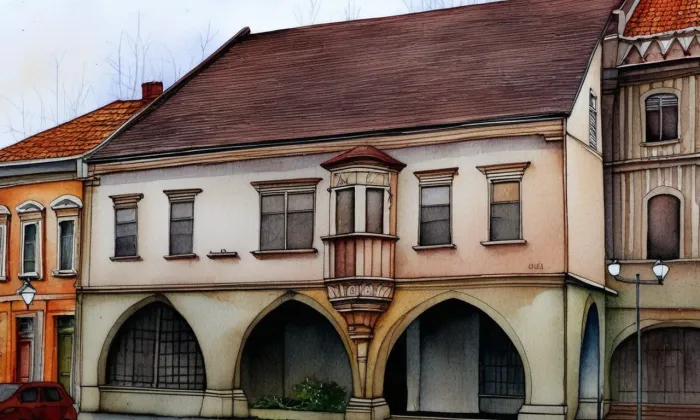 Šlikovský dům – akvarel