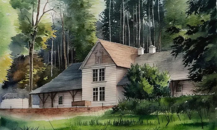 Švýcárna (Slatiňany) – akvarel