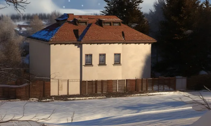 Dům čp. 405 – zima