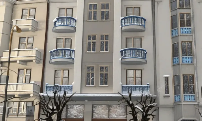 dům Mickiewicz – zima