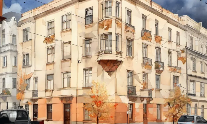 Dům s lékárnou U černého orla – podzim