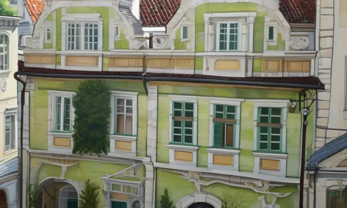 dům U Dvou slunců – jaro