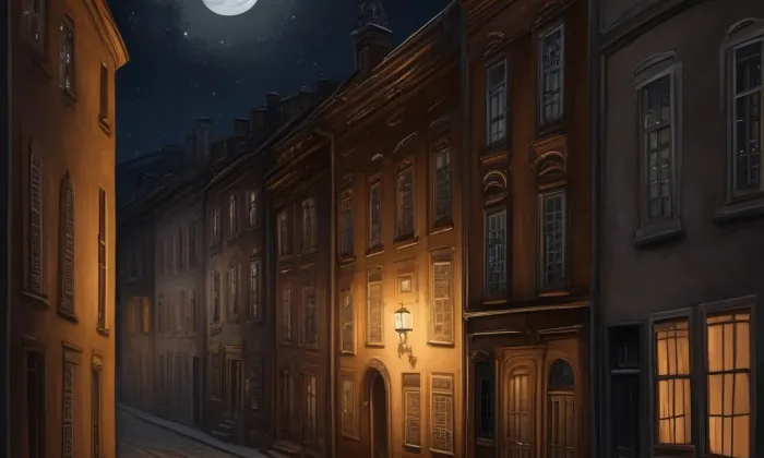 dům U Tří mečů – noc