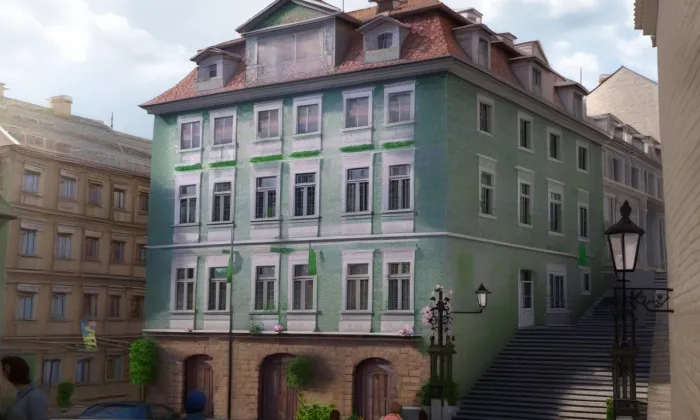 Dům U Zlaté hvězdy (Radnické schody) – jaro