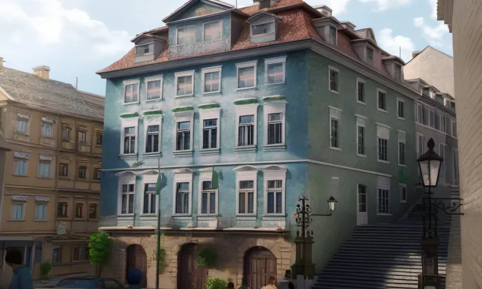 Dům U Zlaté hvězdy (Radnické schody) – léto