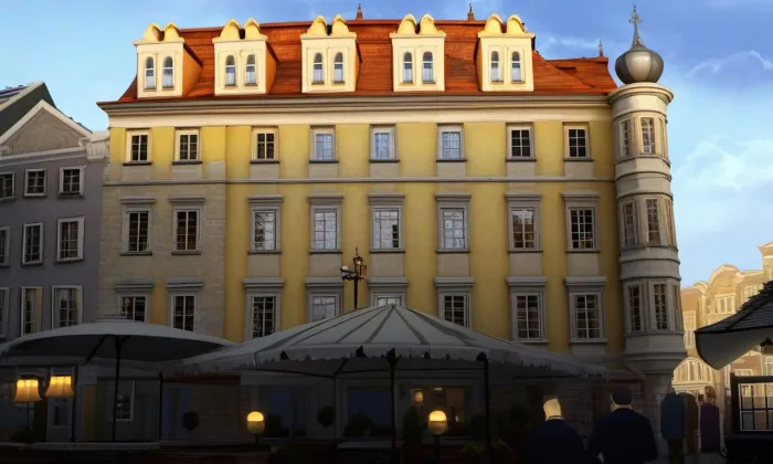 dům U Zlatého rohu – noc