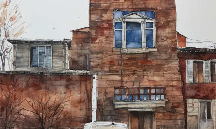 Dům umění – akvarel