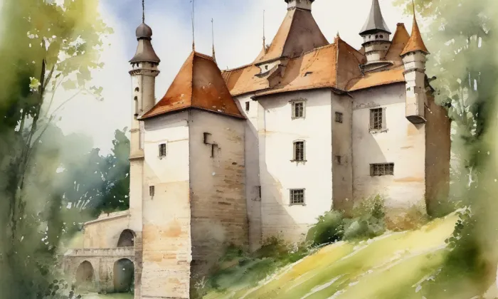 Dolní Hořice – akvarel