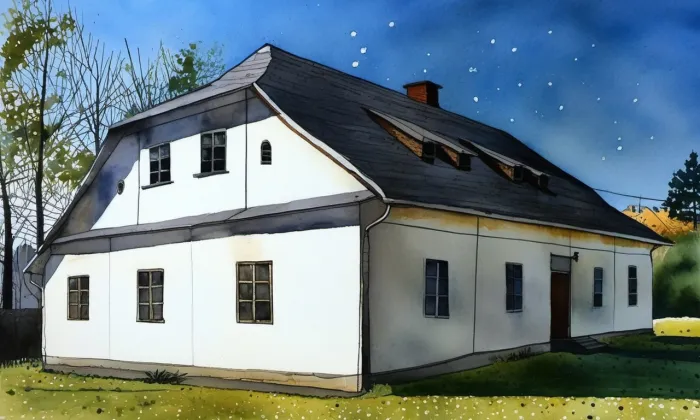 evangelická škola Emaus – akvarel