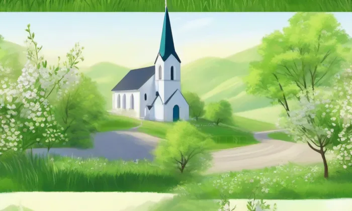 evangelický kostel Pána Ježíše – jaro