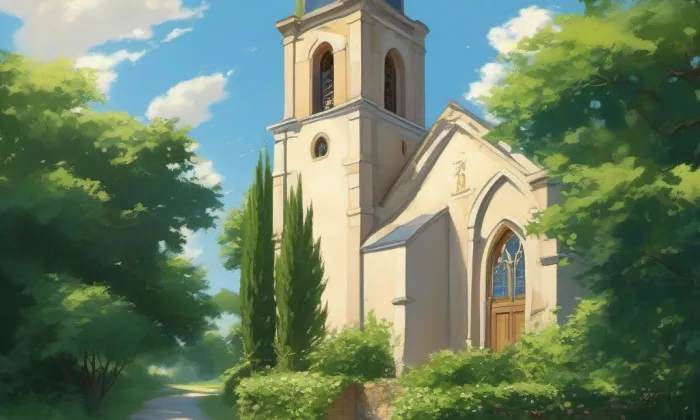 evangelický kostel v Krakovanech – léto
