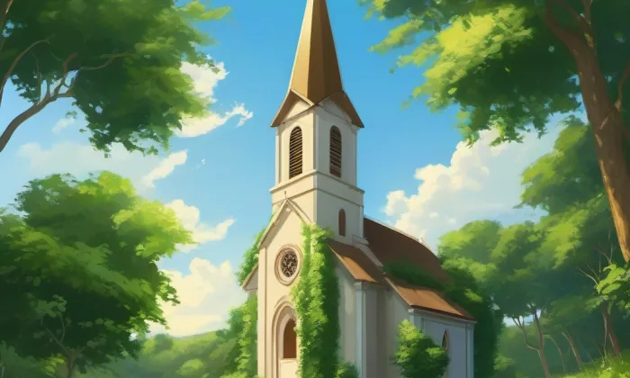 evangelický kostel v Libenicích – léto