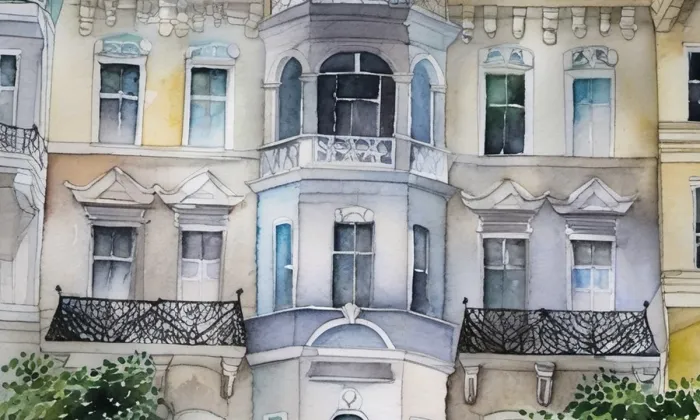 hotel Palacký – akvarel