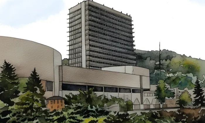 Hotel Thermal – akvarel