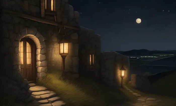 Hrádek (Porta Bohemica) – noc
