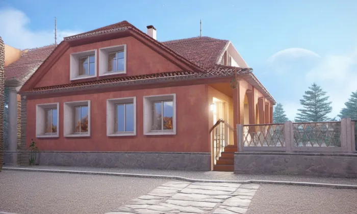 Janákova vila (Pelhřimov) – noc