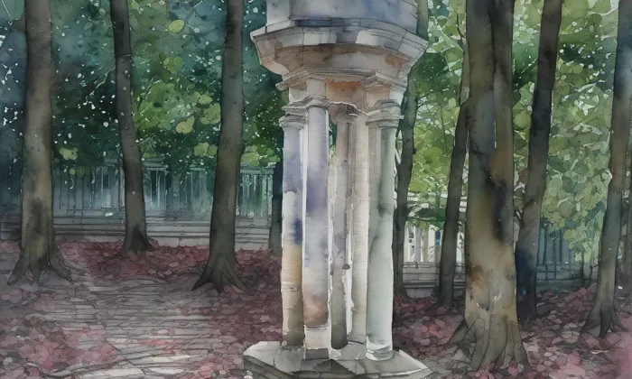 Křížová cesta Kamenice nad Lipou – akvarel