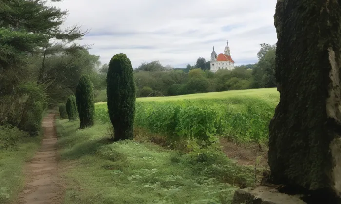 Křížová cesta Stárkov – akvarel