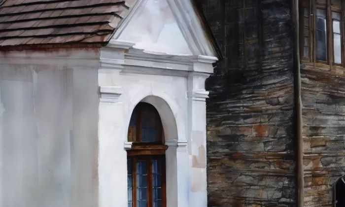 Křížová cesta z Nového Jičína do Štramberka – akvarel