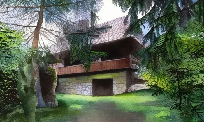 Kašparova vila – akvarel